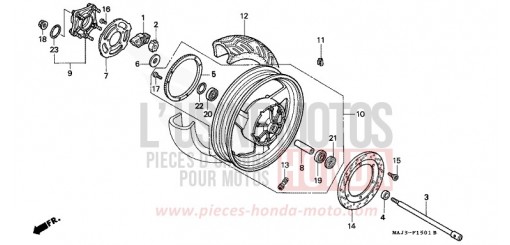 ROUE ARRIERE (ST1100A) ST1100AS de 1995